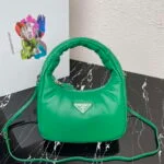 Replica Prada 1BA384 Prada Soft Padded Nappa Leather Mini Bag Green