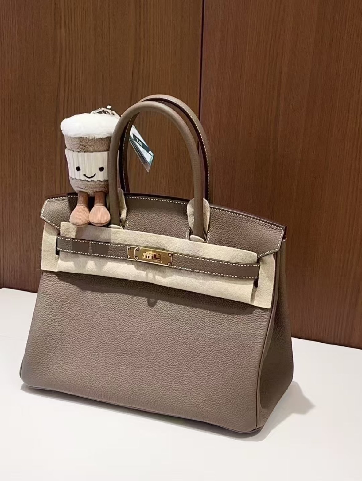 Hermes Birkin Handbags Epsom Leather 28522 Elephant Grey photo review